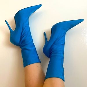 Balenciaga Knife Boot 39 *Worn Once*! Turquoise!